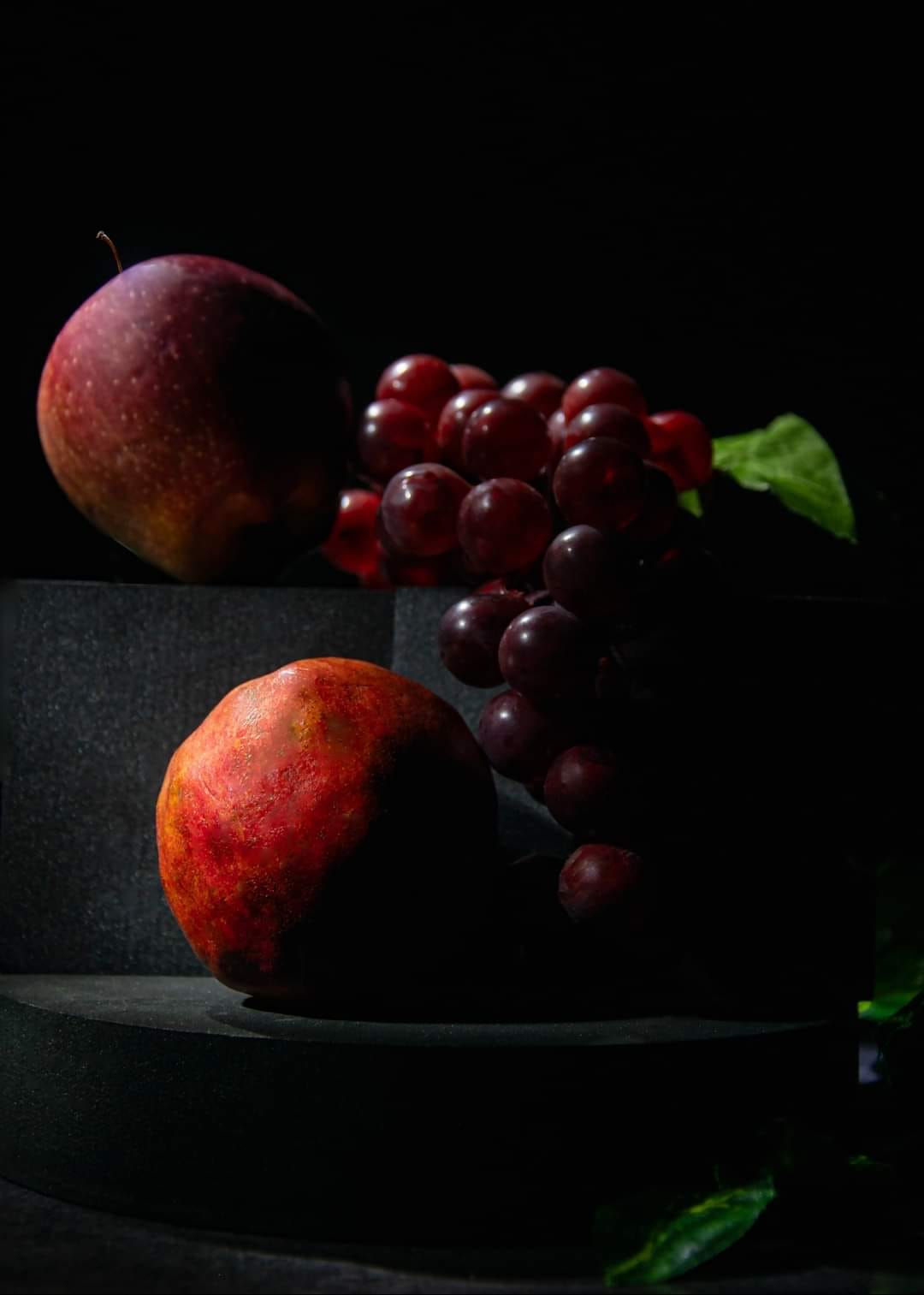 Fruits with black background